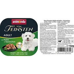 Вологий корм для собак Animonda Vom Feinsten delicious sauce Adult with Chicken + rabbit з куркою та кроликом, 150 г - мініатюра 2