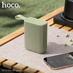 Портативна акустика - бездротова колонка HOCO HC34 Star BT speaker зелений - мініатюра 5
