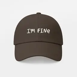Кепка «I’m fine» коричнева - мініатюра 6