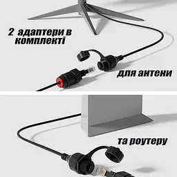 Водонепроникний комплект 2 шт для тарілки та роутера Starlink Ethernet RJ45 Adapter Gen 3 /Mini - мініатюра 3