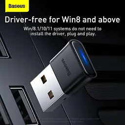 Bluetooth-адаптер Baseus Bluetooth Wireless Adapter BA04 Black (ZJBA000001) - мініатюра 7