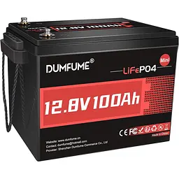 Акумулятор Dumfume LiFePO4 12V (12.8V/100Ah/1280Wh) (Dum-12,8V/100Ah-MINI MAX) [164636]