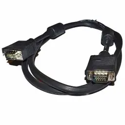Кабель VGA M-M, 1.5 м з феритами, чорний