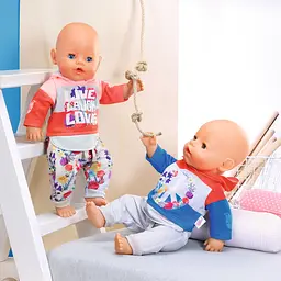 Набір одягу для ляльки Baby Born Zapf Трендовий спортивний костюм рожевий (826980-1) - мініатюра 5