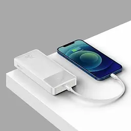 Портативна батарея Baseus Bipow Digital Baseus Bipow Digital Display 20000 mAh 20W PPDML-M02 White - мініатюра 6