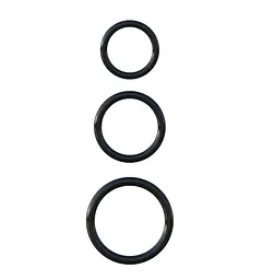 Ерекційне кільце Pipedream 3-Ring Stamina Set, 3 шт (чорний)