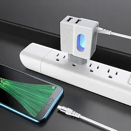 Зарядний адаптер Hoco C75 Imperious DC5V 2.4 A EU штекер подвійний USB вихід - мініатюра 3