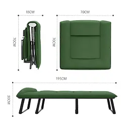 Розкладне ліжко з вбудованим матрацом Leobro Green (LB-FB-S1-GRN) - мініатюра 4