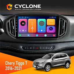 Штатна магнітола Chery Tiggo 7 2014-2021 Cyclone C10-001 2x32 CPL Cyclone (НФ-00008604)