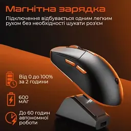 Мишка Meetion GW38 Wireless/Bluetooth/USB Black (MT-GW38-A) - мініатюра 6