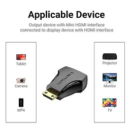 Перехідник Vention Mini HDMI to HDMI Black (AISB0) - мініатюра 7