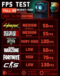 Ігровий ПК Tera Recruit-580i (RX 580 8GB / Intel Core i5 6400 / 16GB DDR4 / SSD 240GB) - мініатюра 5