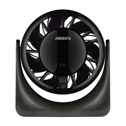 ARDESTO Вентилятор FT-M95B настільний, 12см, дисплей, аккумулятор, USB-A Type-C, сірий - мініатюра 4