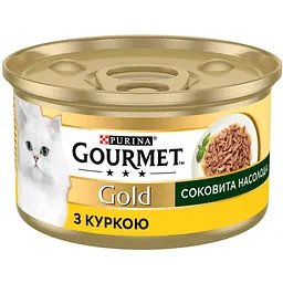 Вологий корм для дорослих котів Purina Gourmet Gold Соковита насолода з куркою 85 г