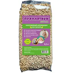 Кукурудзяний наповнювач для гризунів Пухнастики ECOcorn 2.5 л (кукуруза 2,5л)