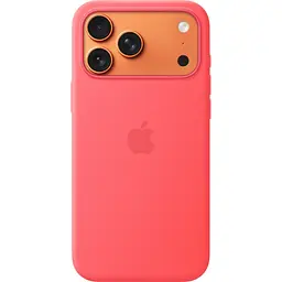 Чохол Silicone Case with Button, Animation & MagSafe для Apple iPhone 17 Pro Max Bright Guava Pink AAA [175562] - мініатюра 2