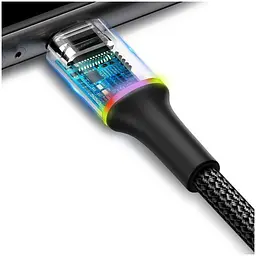Кабель Baseus Halo Data Cable USB для USB Type-C 3 A 0.5 м Black (CATGH-A01) - мініатюра 3
