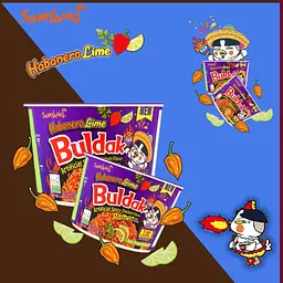 Локшина швидкого приготування Samyang Buldak Ramen Habanero Lime Bowl 110г - мініатюра 8