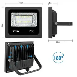 Ліхтар вуличний прожектор RGB управління через Bluetooth світильник Smart LED 7981 IP66 25 W - мініатюра 3