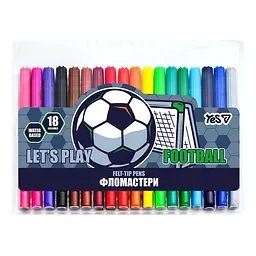 Фломастери "Yes" 18кольор. "Football" №650601 - мініатюра 2