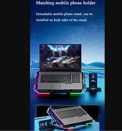 Охолоджувальна підставка для ноутбука 15-17.3 дюймів Ice Coorel N6 RGB - мініатюра 5