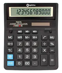 Калькулятор Optima 12-розрядний 203х158х30,5 мм (1) (10) (40) №O75575