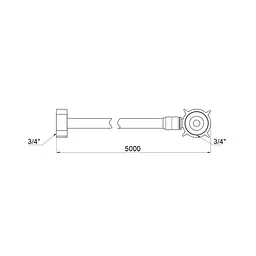 Шланг заливний для пральної машини Kroner KRM 3/4" ВВ 500 см - мініатюра 2