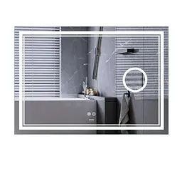 Дзеркало Mixxus Premium QUADRO MR20-120x80 (LED Touch, Anti-fog, лінза) (MP6624) - мініатюра 1