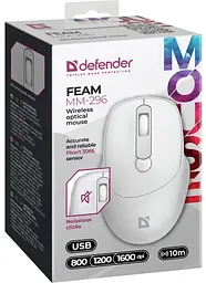 Комп'ютерна миша Defender Feam MM-296 White 52297 teh0022091 - мініатюра 2