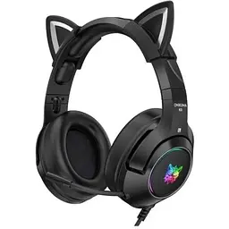 Дротова ігрова гарнітура Onikuma Gaming CAT with LED K9, USB, 3.5mm, 2.2m, black