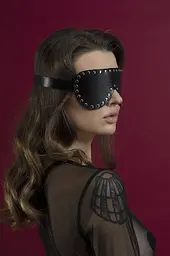 Маска на очі із заклепками Feral Feelings - Blindfold Mask, Чорний - мініатюра 2
