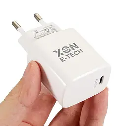 Зарядний пристрій XON PowerCharge 20W (PD20) USB Type-C (PCWB020020A0С1W 6167) Білий - мініатюра 2