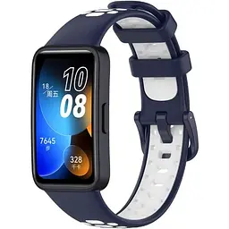 Ремінець DK для Huawei Band 8 / 9 Silicone Sport Band Nike (016452) (blue / white) - мініатюра 2