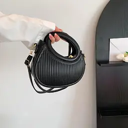 Стильна асиметрична сумочка з екошкіри Lilly P2-88148A чорна - мініатюра 2