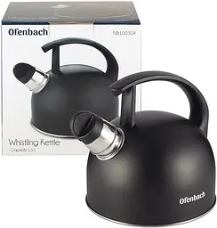 Чайник Magic Kettle зі свистком чорний матовий Ofenbach 1.5 л kuh0011112 - мініатюра 4