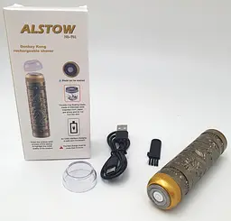 Акумуляторна міні бритва металева дорожня USB електробритва бездротова роторна Mini Shaver Alstow NS-701 - мініатюра 3
