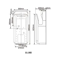 Сушарка для рук HOTEC 11.102 ABS Silver - мініатюра 6
