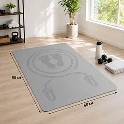 Килимок для стрибків на скакалці Solve світло-сірий 60 x 90 см (KT9000292) - мініатюра 3