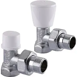 Набір крани радіаторні кутові Arco 1/2″ подача + зворотка KC012 KCM17