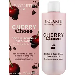 Гель для душу Bioearth Botanique Chocolate Cherry Choco Exfoliating Shower Gel Вишня та шоколад відлущувальний 250 мл - мініатюра 2