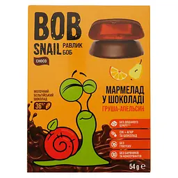 Фруктовый мармелад Bob Snail Груша-Апельсин в бельгийском молочном шоколаде 54 г