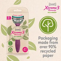 Бритва одноразова Wilkinson Sword Xtreme 3 Beauty Eco Green, 4 шт. - мініатюра 4