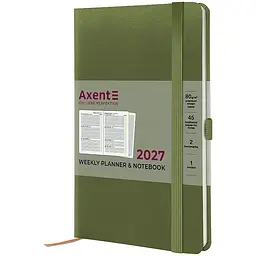 Щотижневик Axent 2027 Partner Strong 125x195 мм хакі (8505-27-65-A)