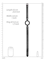 Кляп Ouch! Silicone Ring Gag, 4 см (чорний) - мініатюра 7
