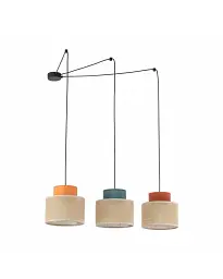 Підвісний світильник, люстра Tk Lighting 3140 Duo Juta E27 3x15W IP20 Бежевий