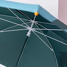Дитяча парасоля-тростина механічна з 3D-хвостом складна 89 см, зелений Yiwu HP-23-12GR - мініатюра 4