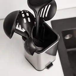 Органайзер для кухонного приладдя МВМ My Home, нержавіюча сталь (KP-66 SS/BLACK) - мініатюра 6