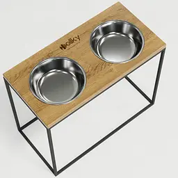 Hollky Base XL40 — миски на підставці для великих собак (2 × 1,8 л, висота 40 см) - мініатюра 6