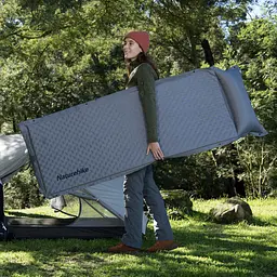 Килимок самонадувний Naturehike (CNK2300DZ014) 6см - з подушкою - одномісний - графіт - мініатюра 7