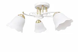 Люстра класична з плафонами LK-744C/3 E27 FG+WH